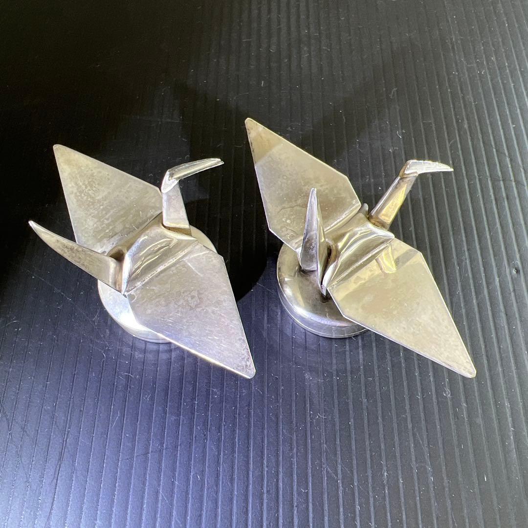 silver950刻印　折鶴ボンボニエール一対　57g 東Y7-0904⭐︎1F