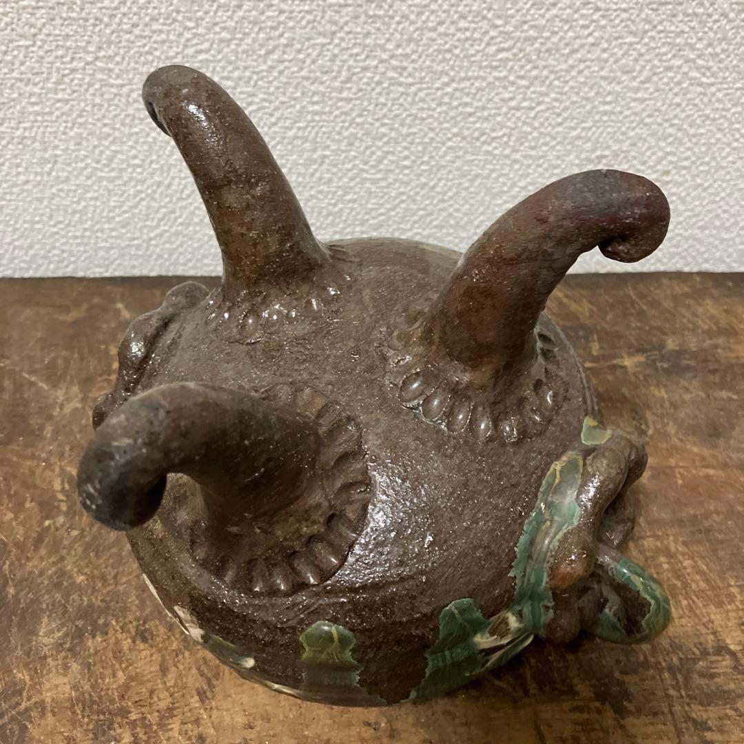 江戸時代 上野焼三足香炉 (蓋無し) 遠州七窯