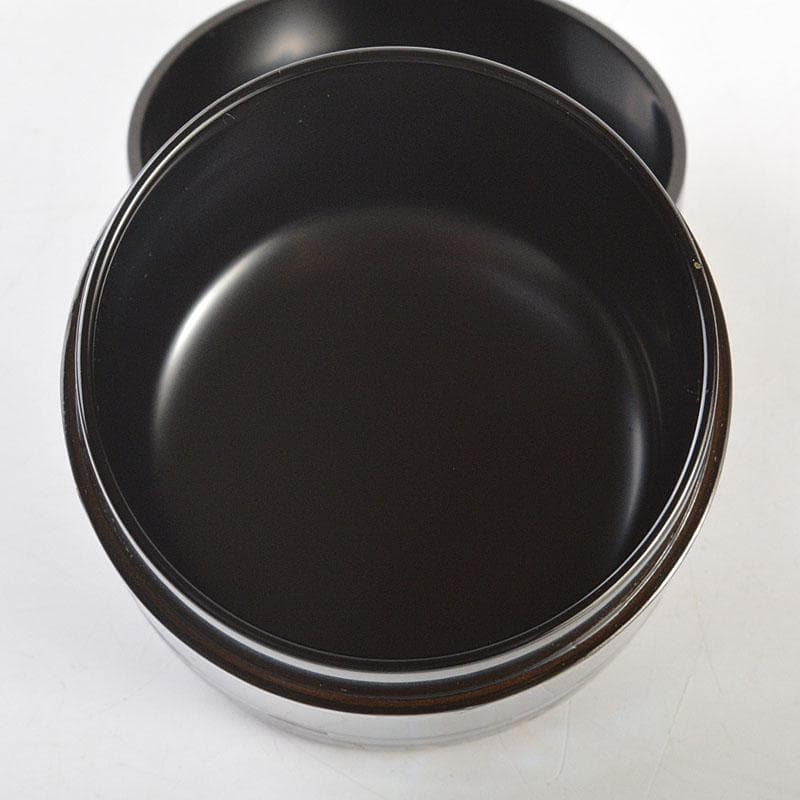 茶道具　小坂公一作　黒漆塗　青貝張　雪吹棗　共布共箱　V　6734