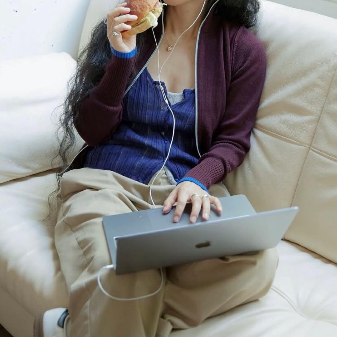 heap.underwear リブ編みタンクトップ ネイビー