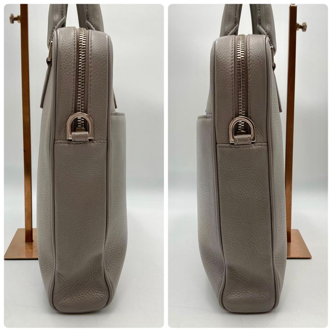 ち✨ Dior HOMME アトリエ ビジネスバッグ 本革 グレー ロゴ