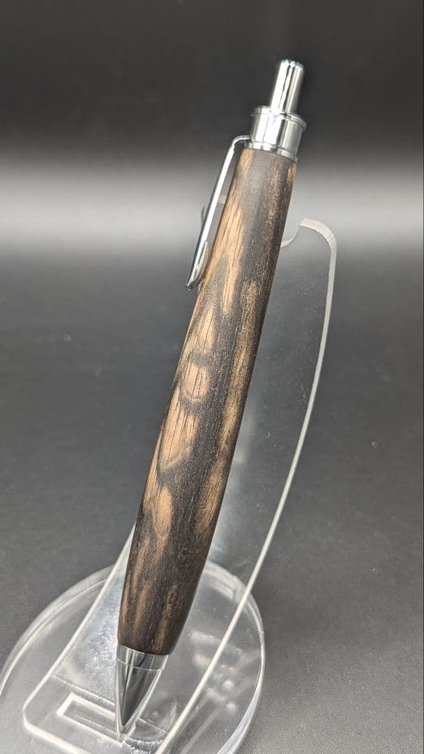 455ペン工房翌檜極上黒柿孔雀杢木軸シャーペンボールペン