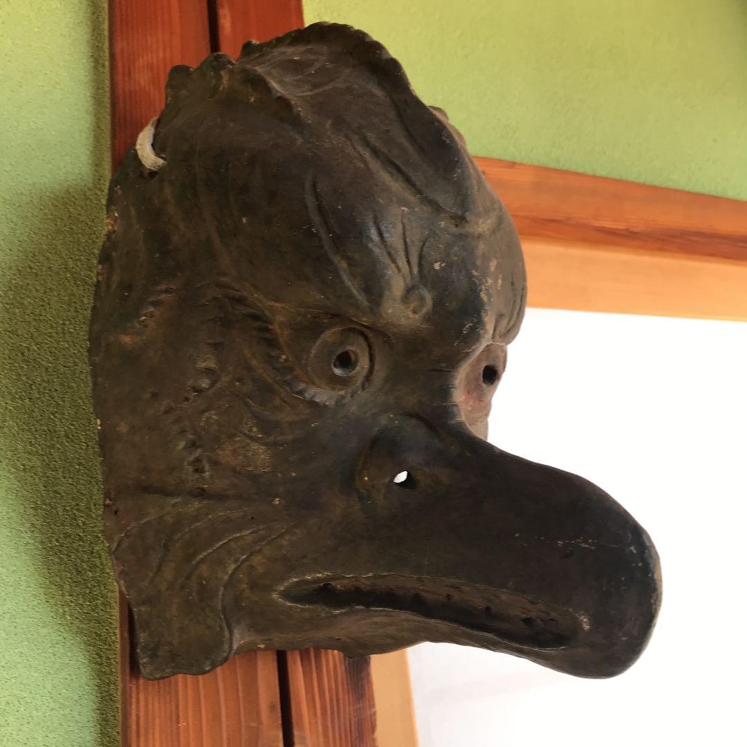 古い伎楽面迦楼羅面？大巾値下げ古い箱見つかる