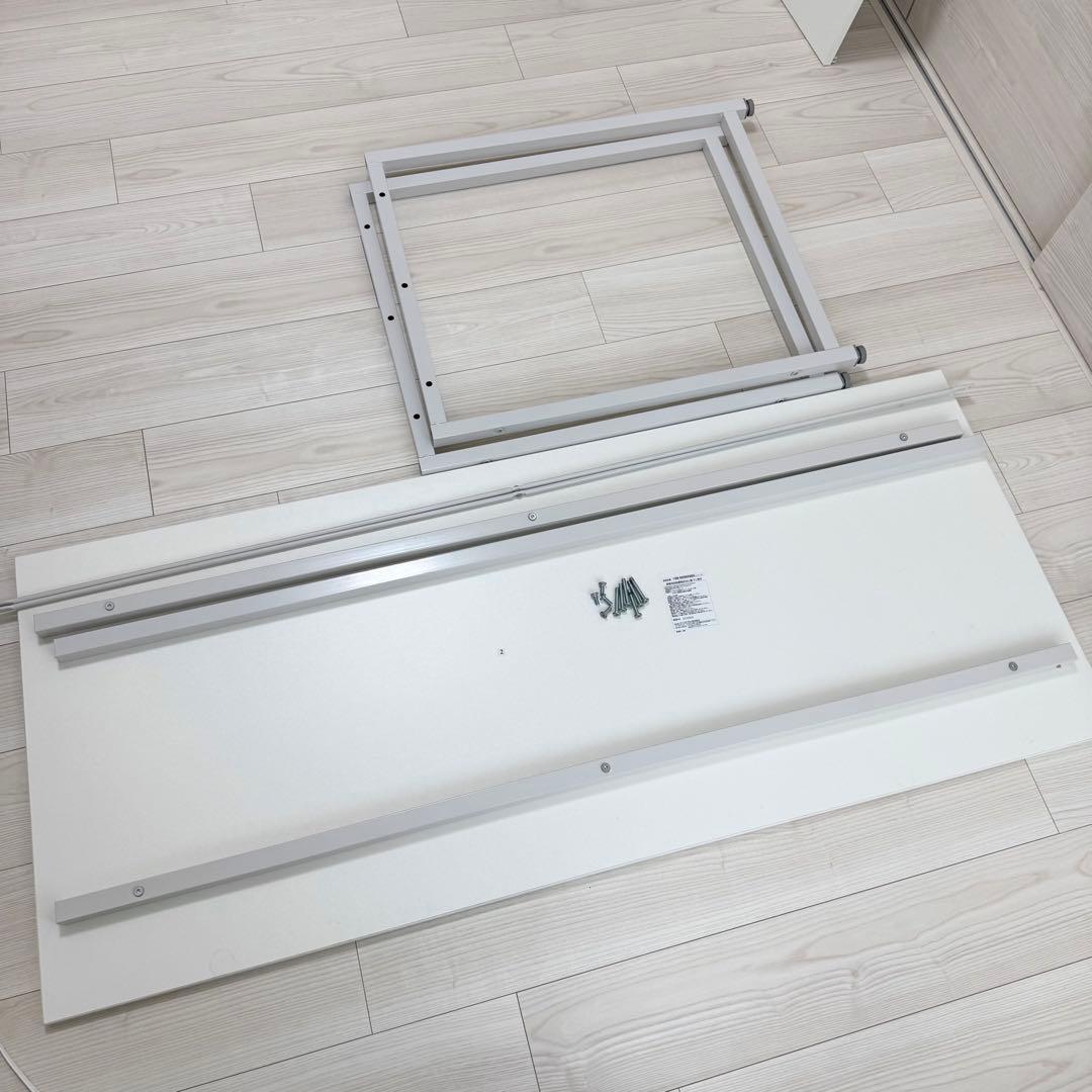 サンワダイレクト シンプルワークデスク 幅140cm×奥60cm ホワイト