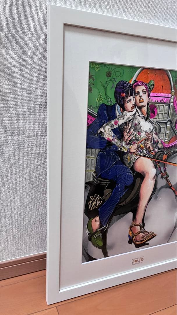 ジョジョの奇妙な冒険 徐倫＆ブチャラティ 複製原画 荒木飛呂彦