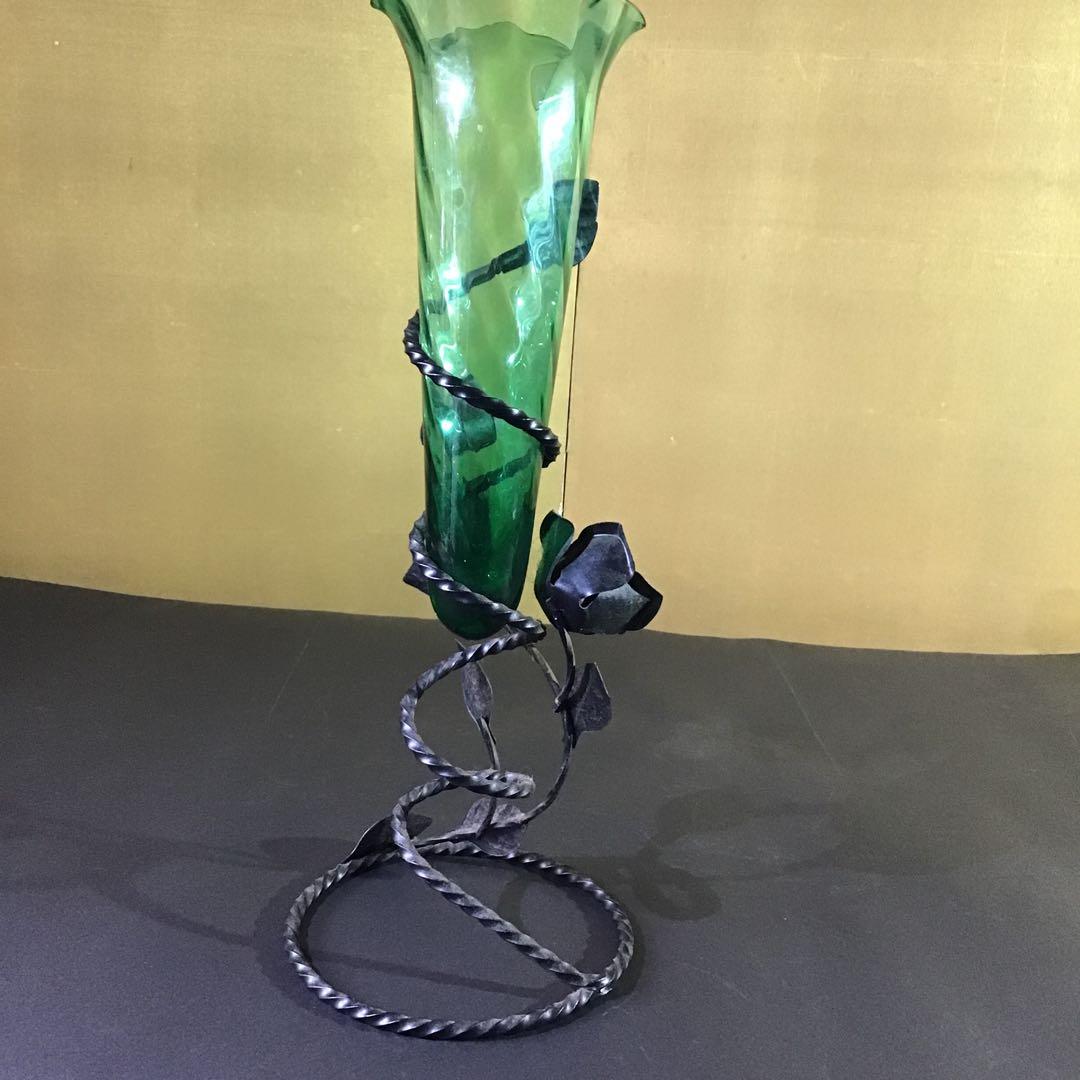 アンティーク 花卉アールヌーヴォー「薔薇」 薔薇蔓(鉄製). 玄3