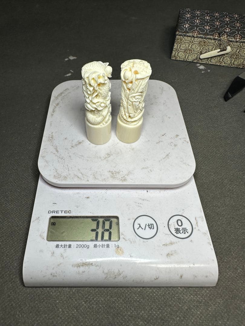 極上 印鑑 印材 置物 古美術品 細密細工 骨董 アンティーク 彫刻 工芸品