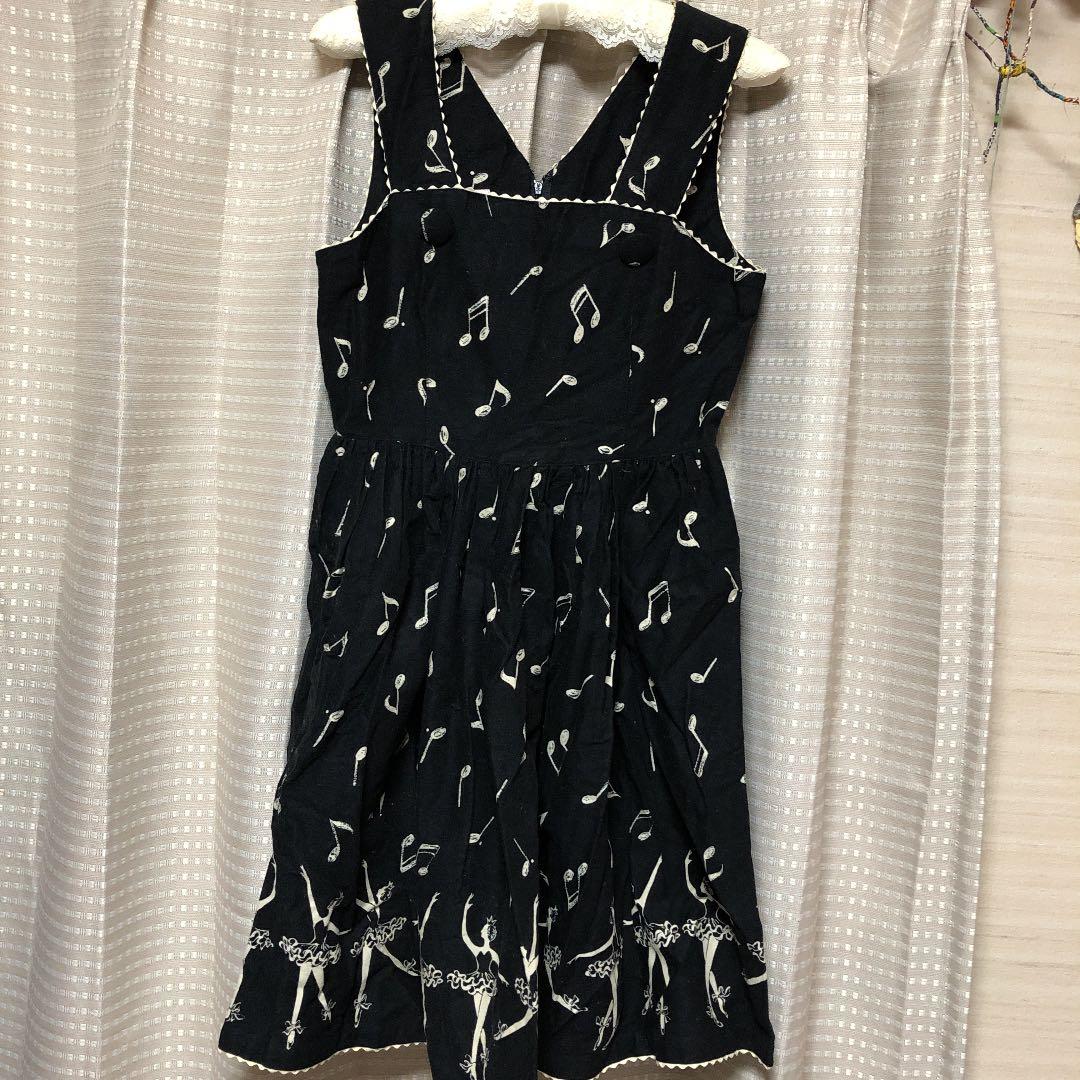 留奈さま専用の希少バレエ柄　エミリーテンプル　ジャンバースカート