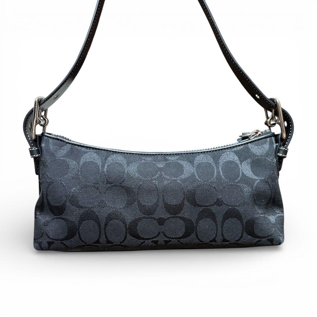 【Kanon様】COACH ショルダーバッグ ブラック 6371 シグネチャー
