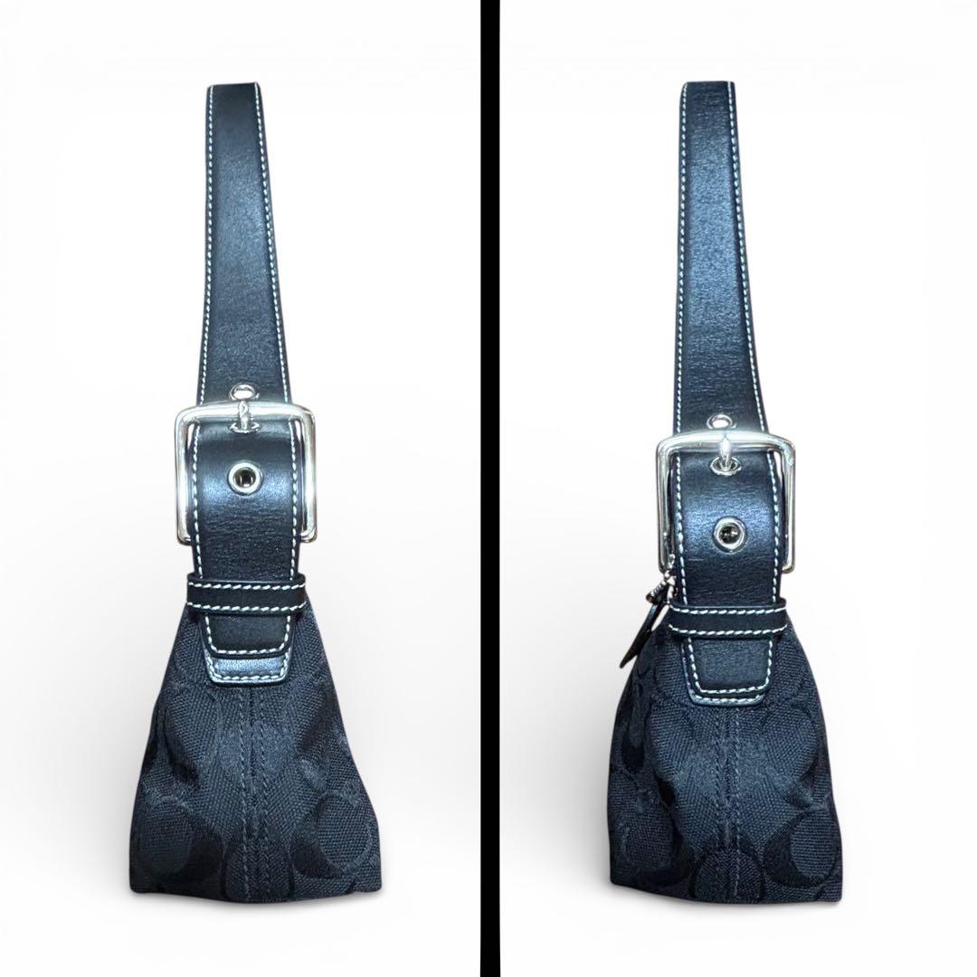 【Kanon様】COACH ショルダーバッグ ブラック 6371 シグネチャー