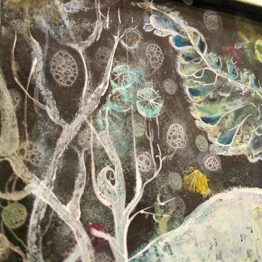 原画 絵画 抽象画 現代アート 美術 インテリア ウミウシ 置物 ホラー アート