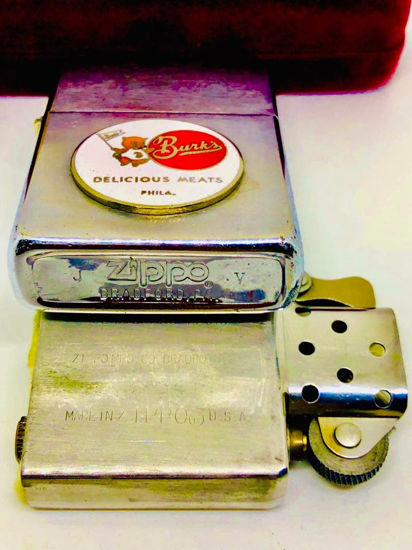 子豚のデリシャス.ミート＊美味しい肉屋さん＊エナメル七宝製ビンテージ