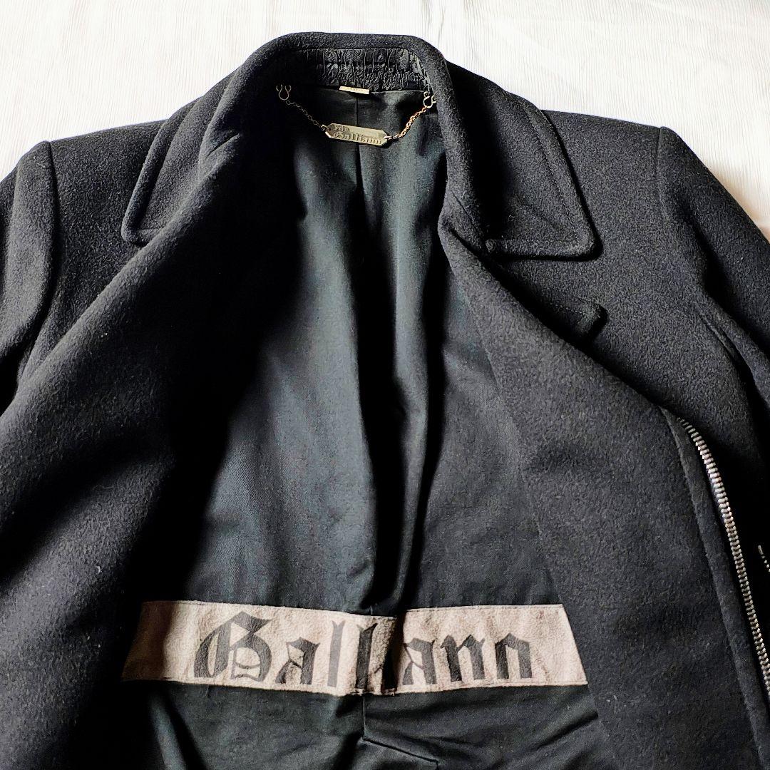 ジョンガリアーノ ウールライダースジャケット カシミア混 44