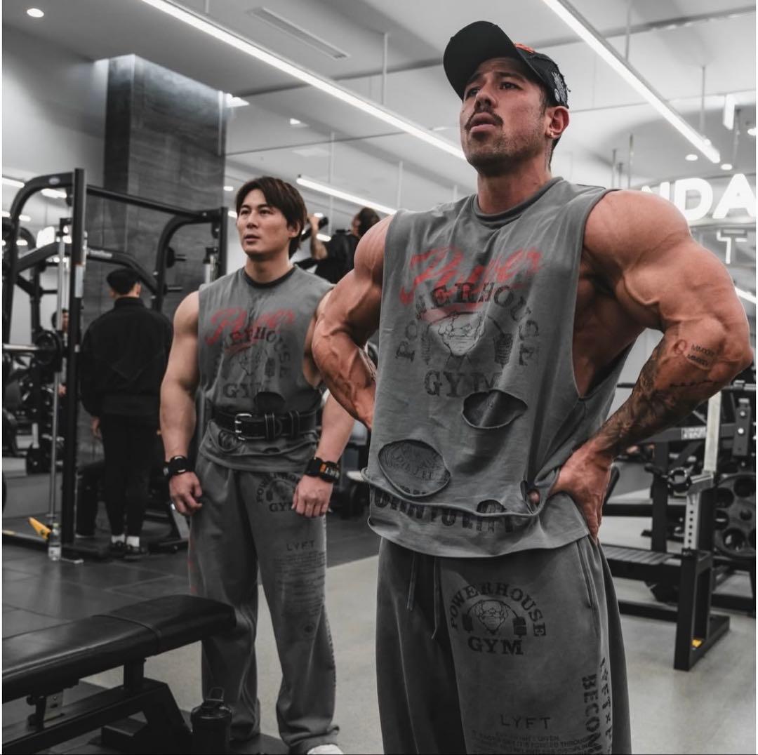 LÝFT × POWER HOUSE GYM ビンテージ Tシャツ グレー L