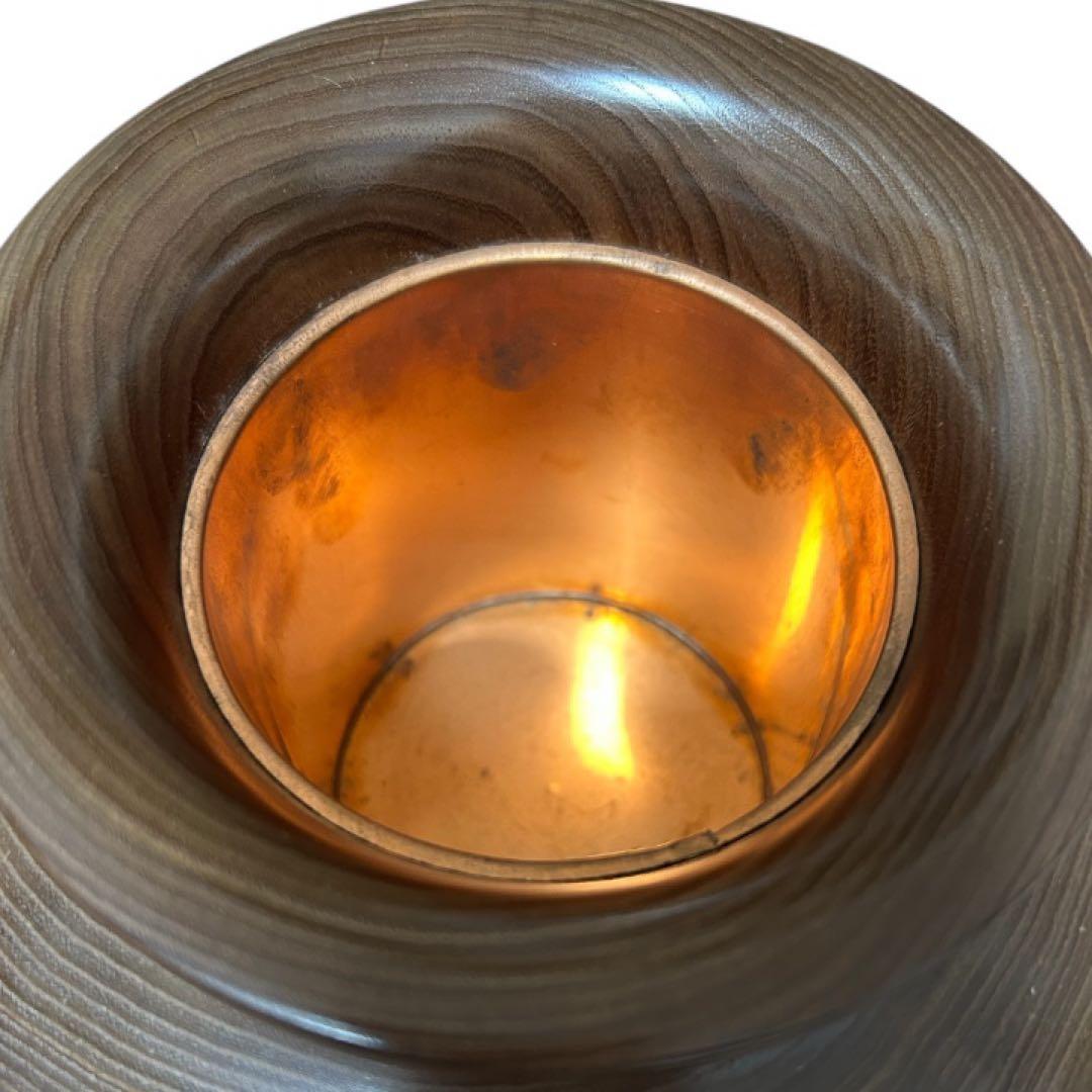 木製壺 花器 槐 エンジュ 置物 館工芸舎 木製花瓶 工芸品の通販はau