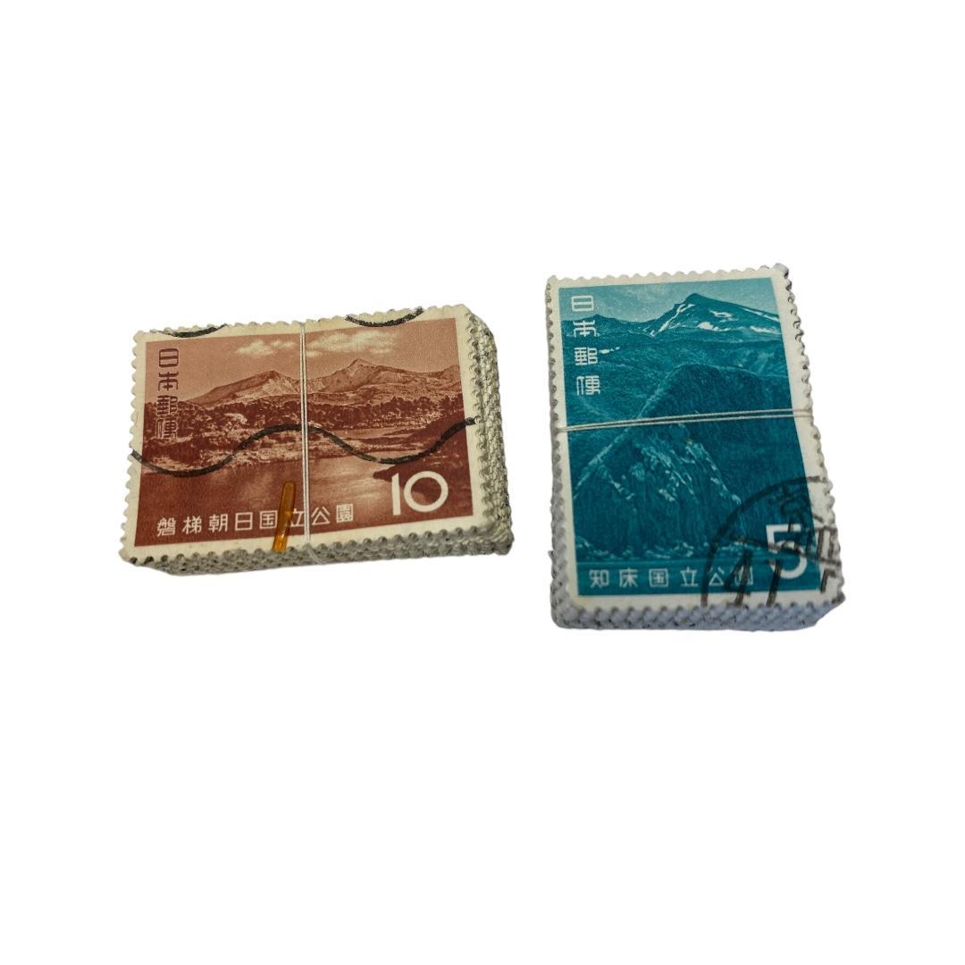 使用済み切手国立公園記念切手8種各約100枚づつdd062