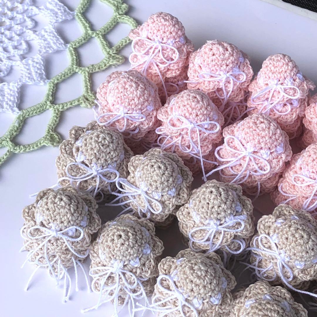 emine︎✿★ハンドメイドパーツ★かぎ針編み♪ミニ麦わら帽子