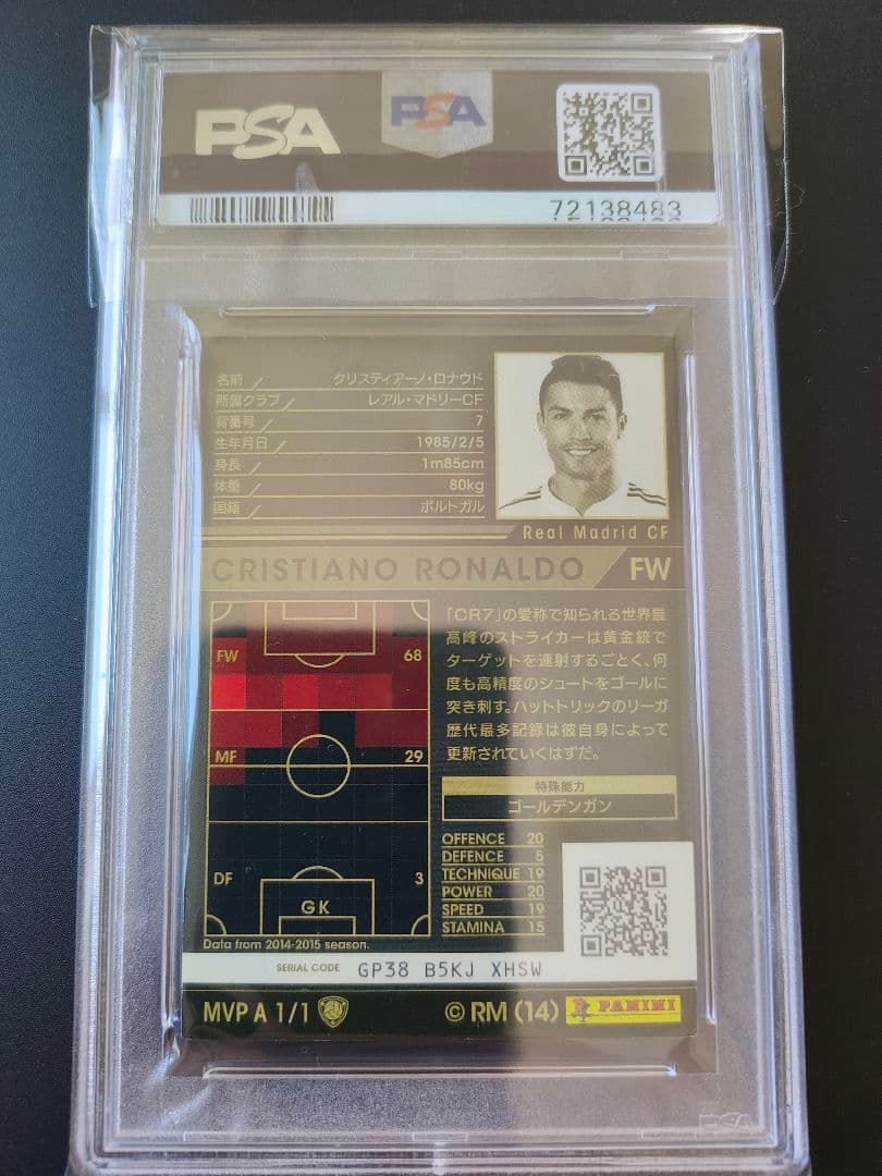 WCCF ゴールデンガン　クリスチアーノロナウド　美品　PSA7