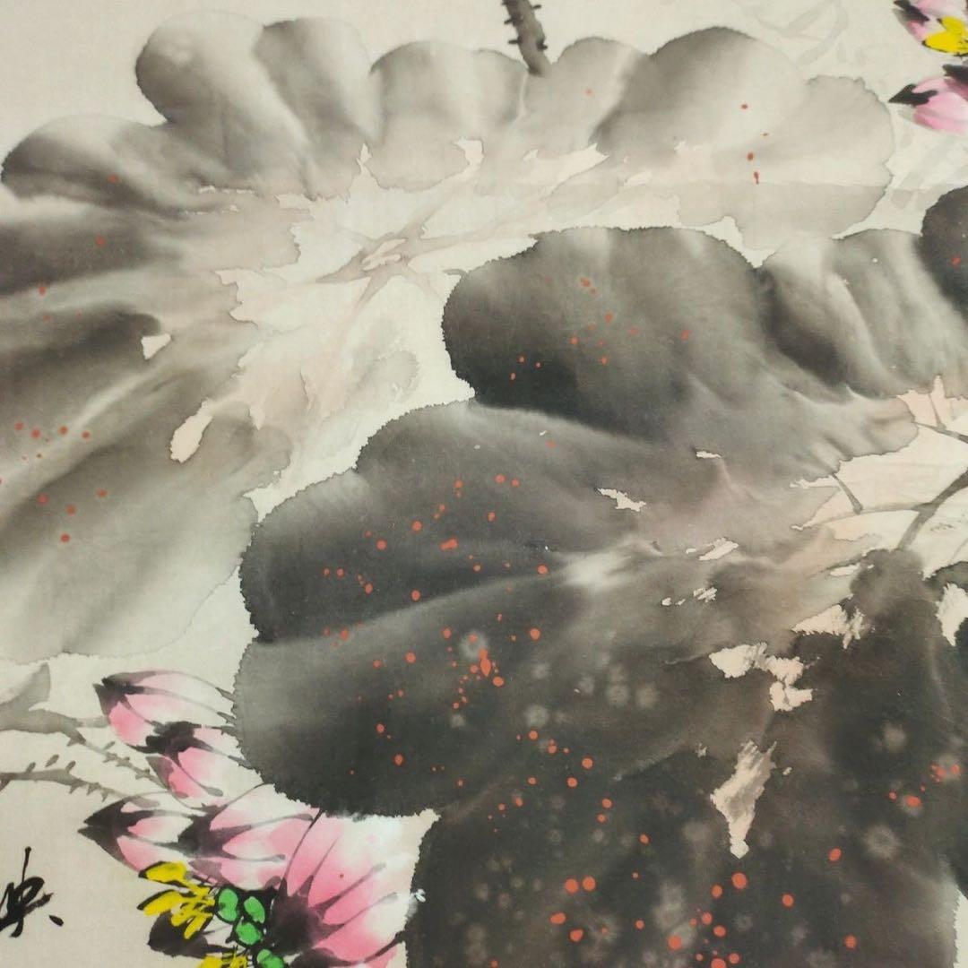 李苦禅 花鳥図 掛け軸 宣紙装裱 中堂 美術品・アンティーク・コレクション