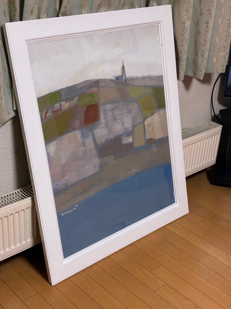 北海道画廊　風景画　油絵　油彩画　署名有　大型　F30号