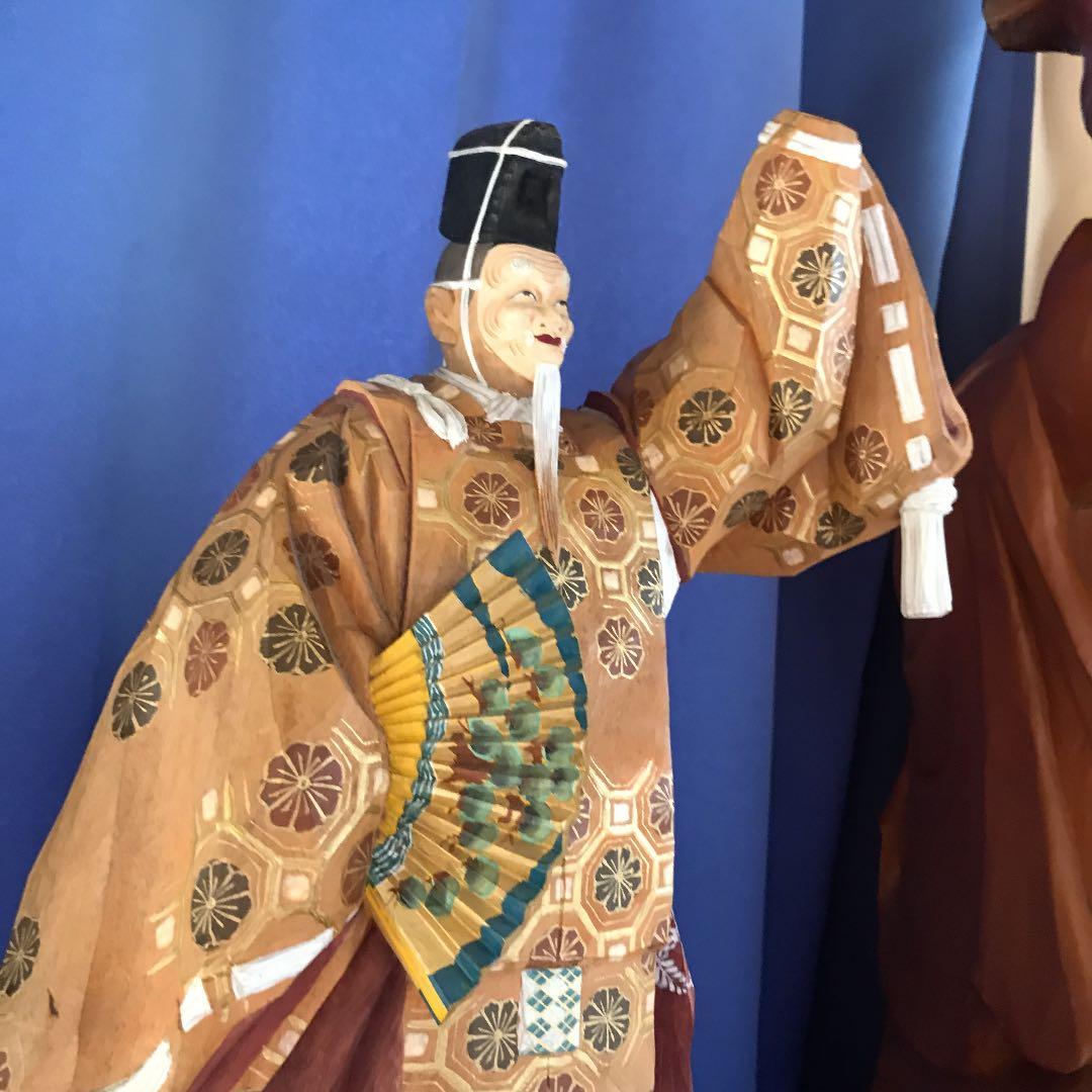 木彫 野呂 天潤作 能楽 翁像 共箱 大幅値下げ
