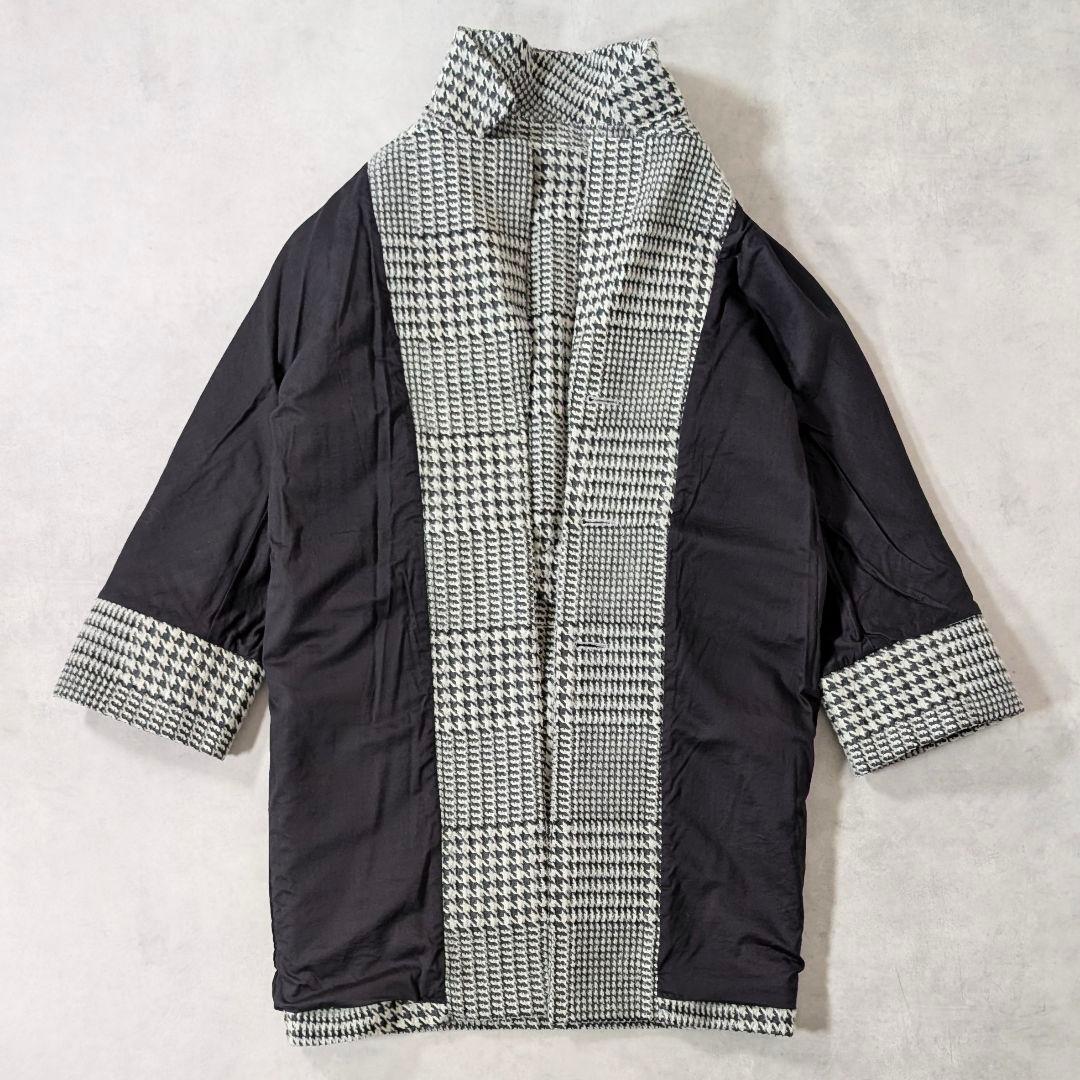 美品☆TICCA グレンチェック コクーンコート ティッカ シングルコート