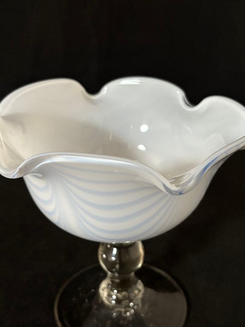 大きい氷コップ 和ガラス 大正ガラス ウランガラス アンティーク 大正