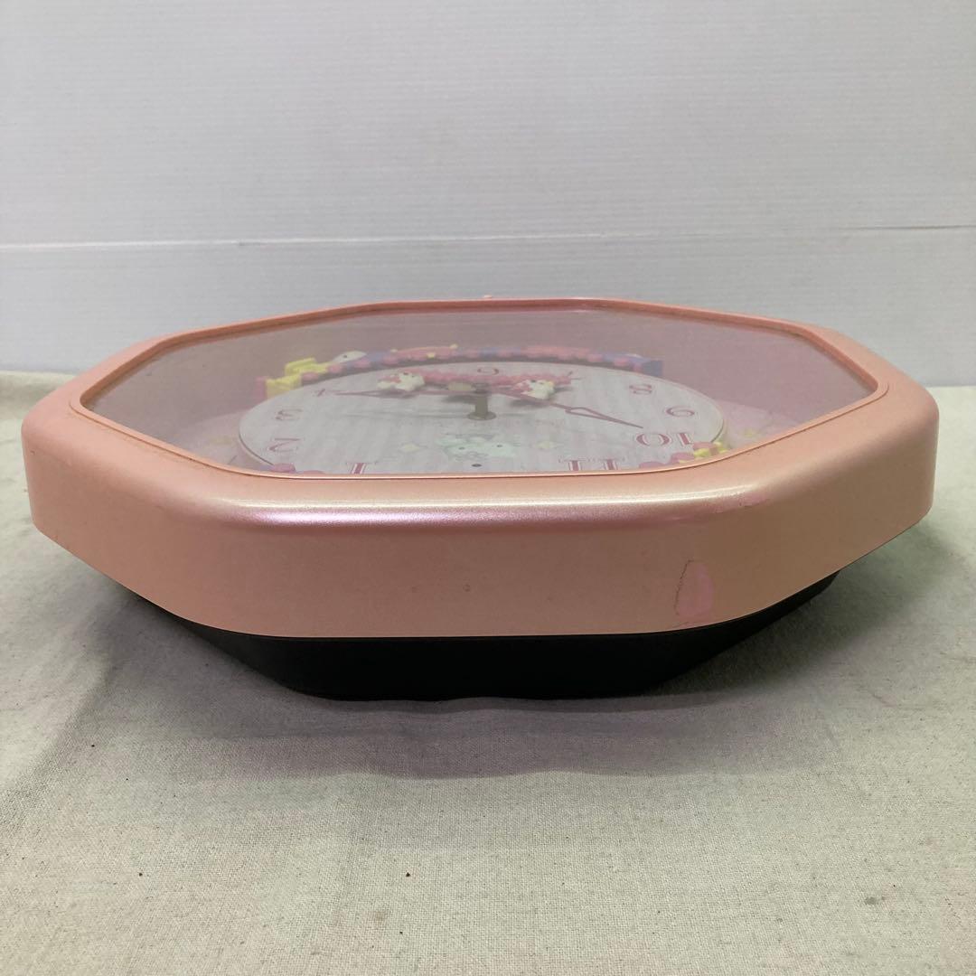 【動作確認済み★2000年製】ハローキティ　メロディ壁掛け時計　可動　サンリオ