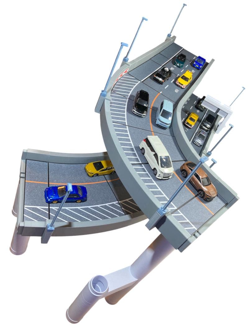 【5点セット】1:64 ミニカージオラマ 立体交差スペシャルアソートセット