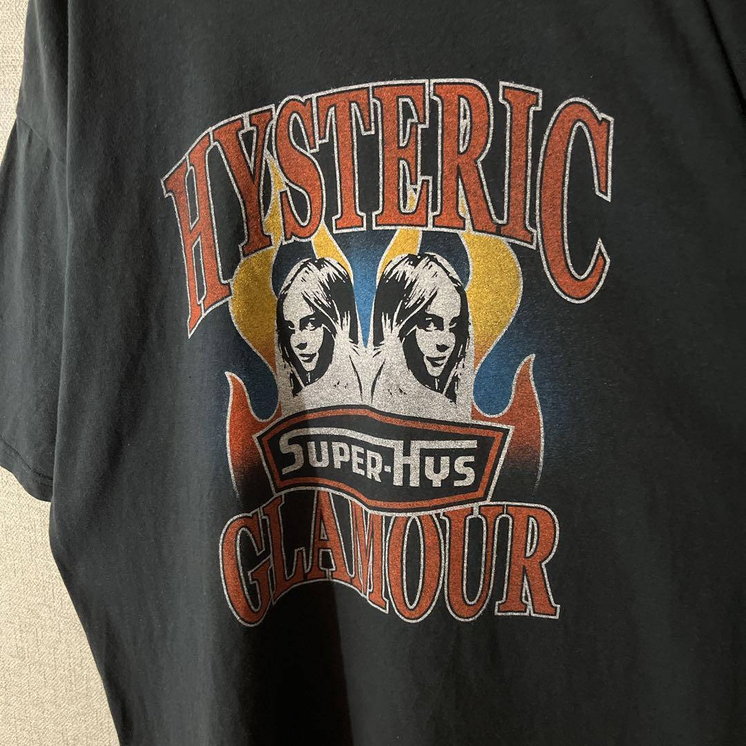 ヒステリックグラマー ヒスガール ファイヤー 半袖 Tシャツ ブラック