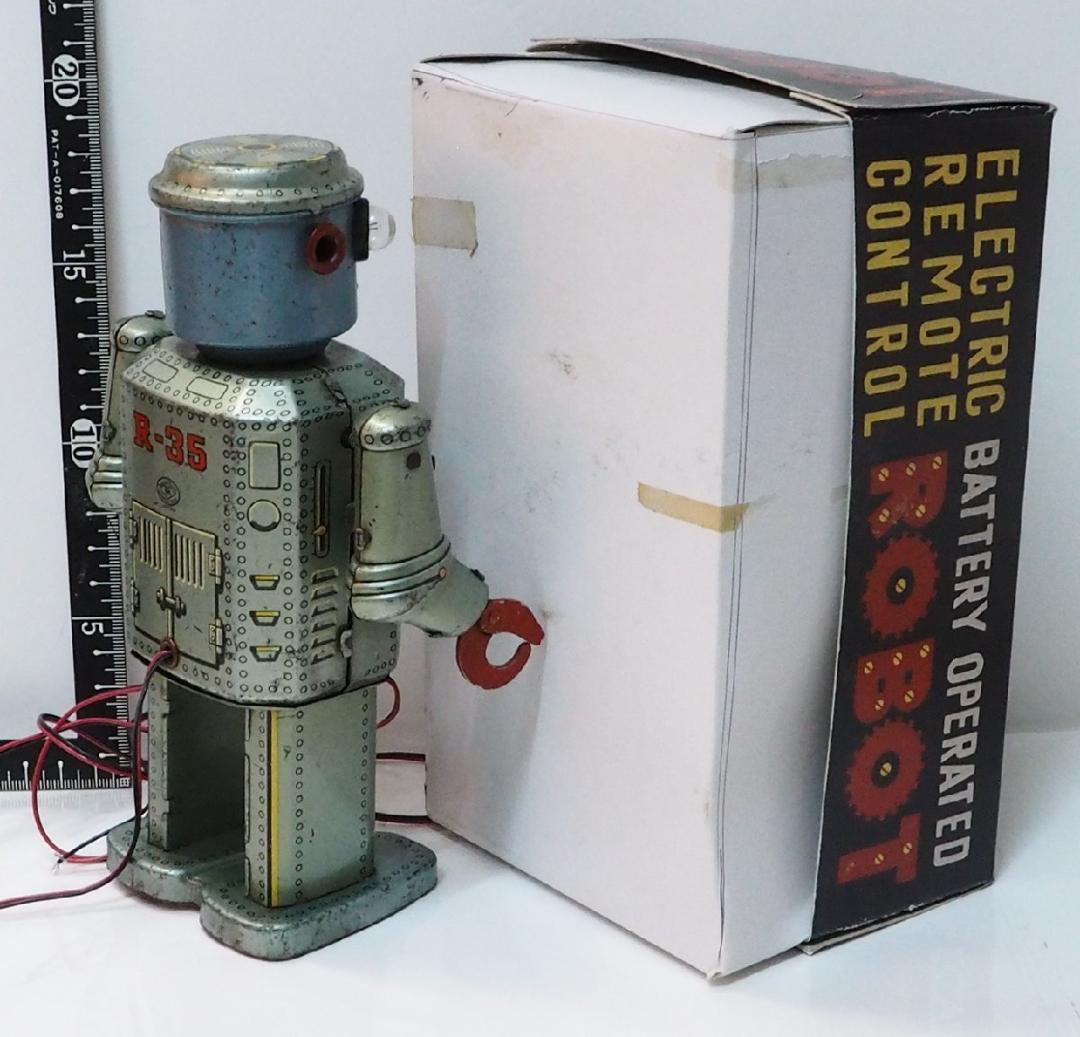 増田屋【電動リモコン ロボット リモコン欠】ブリキTIN TOY 箱はコピー