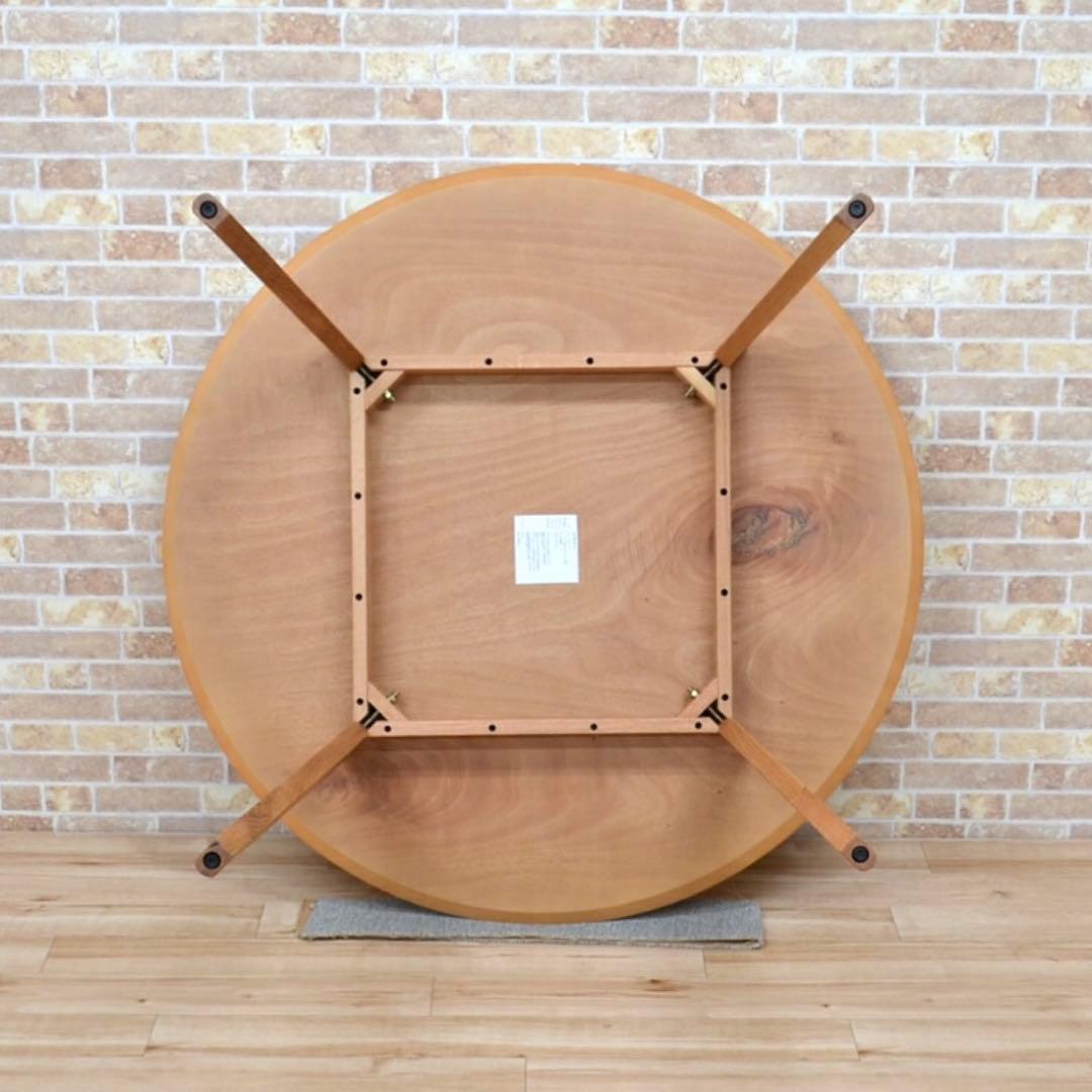 ナチュラルオーク 丸型ダイニングテーブル 108cm