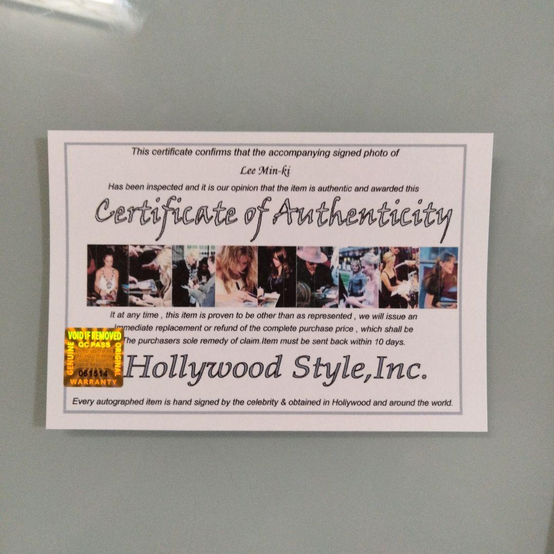 イ・ミンギ直筆サイン入り超 大型写真… Lee Min Ki