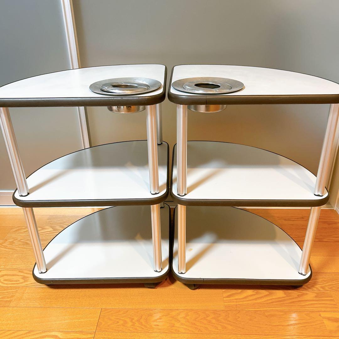 麻雀　麻雀卓用　サイドテーブル　灰皿付き　2点セット①