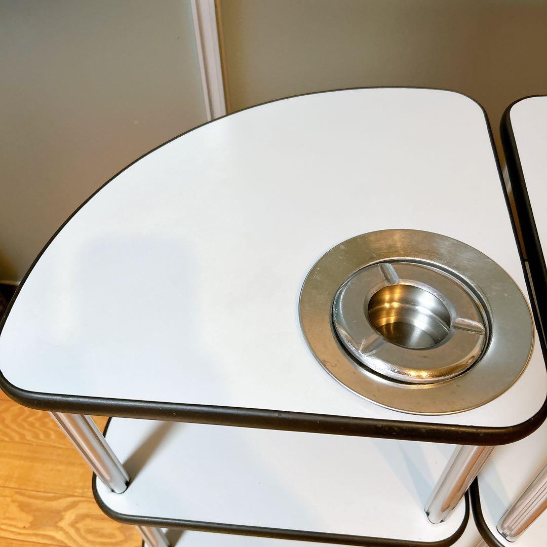 麻雀　麻雀卓用　サイドテーブル　灰皿付き　2点セット①