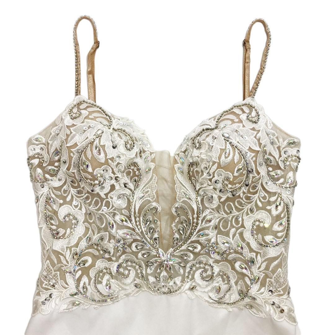 AngelR エンジェルアール アッパーフラワーレースビジュータイトロングドレス