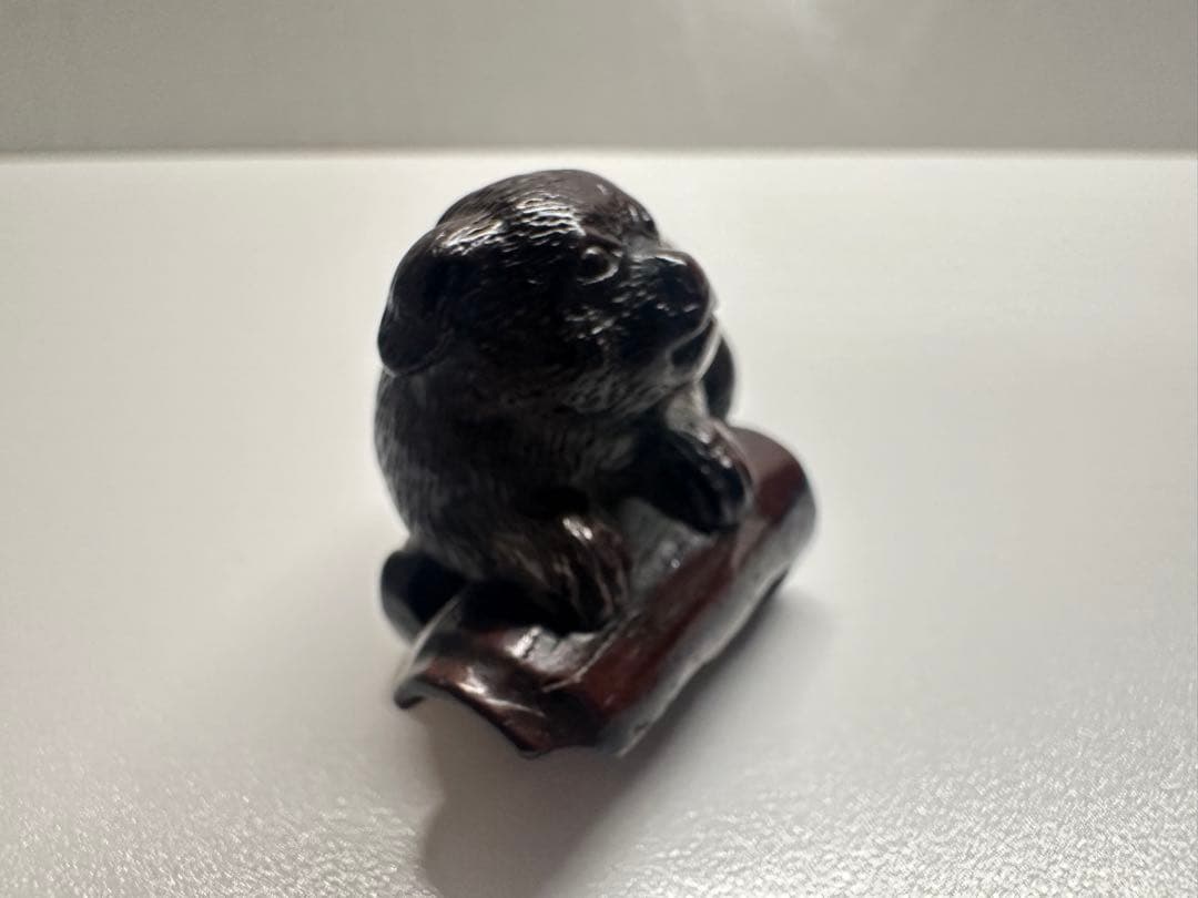 根付(netsuke) 犬の根付 寛山作 江戸時代 木製 - メルカリ