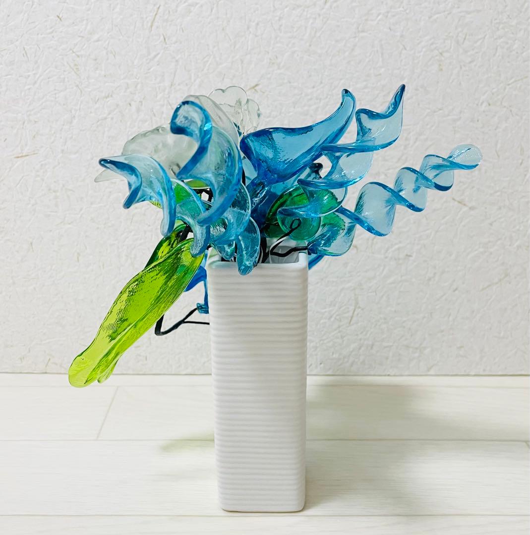 美品】琉球ガラス 花瓶 ガラスオブジェ ガラス工芸30cm Yahoo