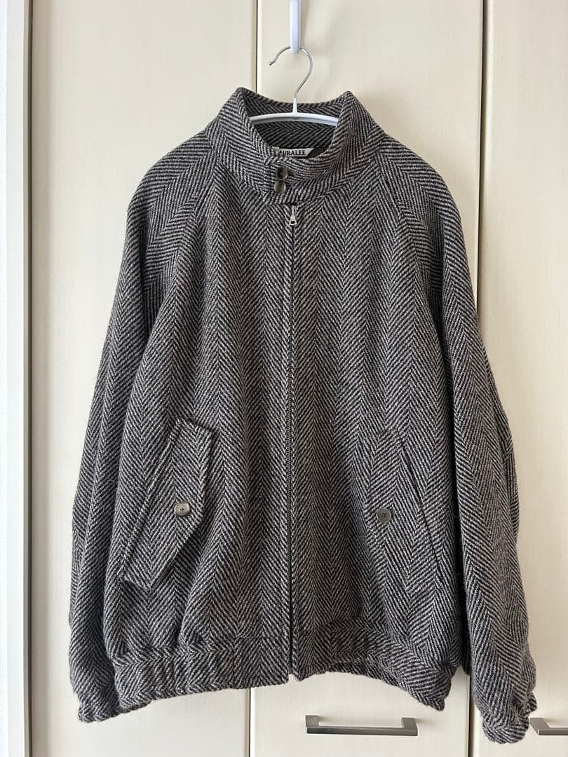 AURALEE LAMA SHETLAND WOOL TWEED ブルゾン3