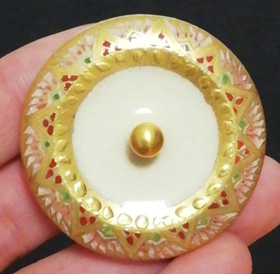 USER　新妻守作　江月窯　薩摩焼　花図　茶入　共箱　略歴付　茶道具