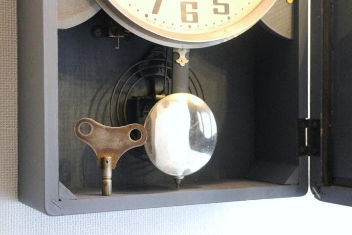 愛知時計 アンティーク アールデコ 柱時計 壁掛け時計 振り子 正常動作品