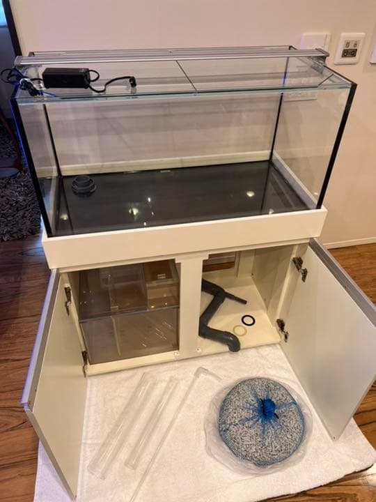 ジャンク品】オーバーフロー水槽セット 水槽 オルカ 90 海水 サンゴ