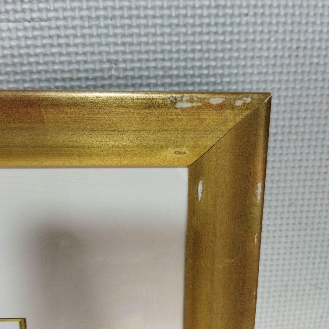 藤田吉香　絵画 　リトグラフ　牡丹 　フレーム付き