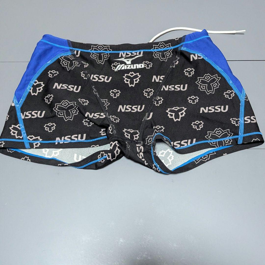 MIZUNO 日体大 日本体育大学 NSSU 競泳水着 黒/青 Oサイズ - メルカリ