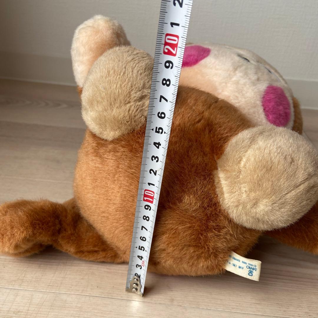 サンリオ旧ロゴ　おさるのもんきちぬいぐるみ 30cm 平成レトロ激レアグッズ