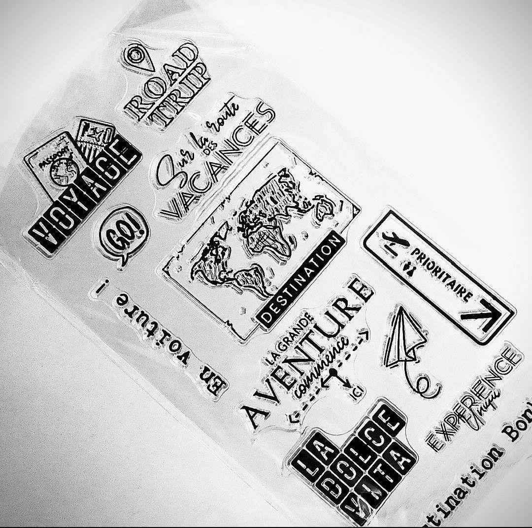 400)✺SALE✺【海外製】クリアスタンプ 3枚セット〜トラベル