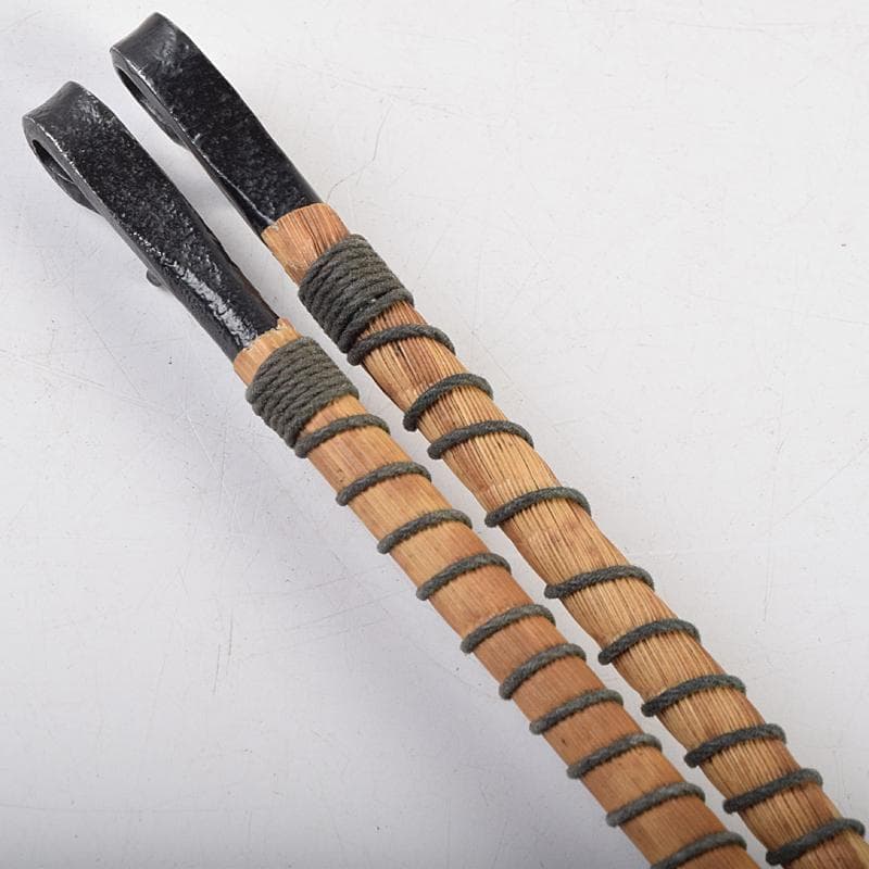 茶道具 金工師 木村清五郎造 古鉄 美津火箸 共箱 M R9486