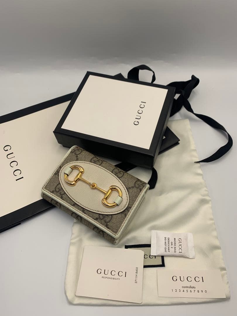 正規品　美品　グッチ財布　グッチホースビット　グッチGGスプリーム グッチレザー