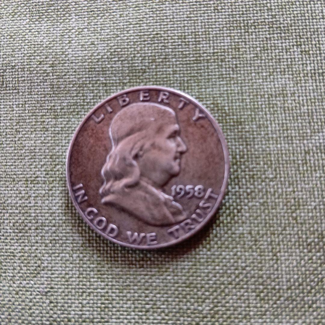 1958年 フランクリンハーフダラー銀貨 - メルカリ