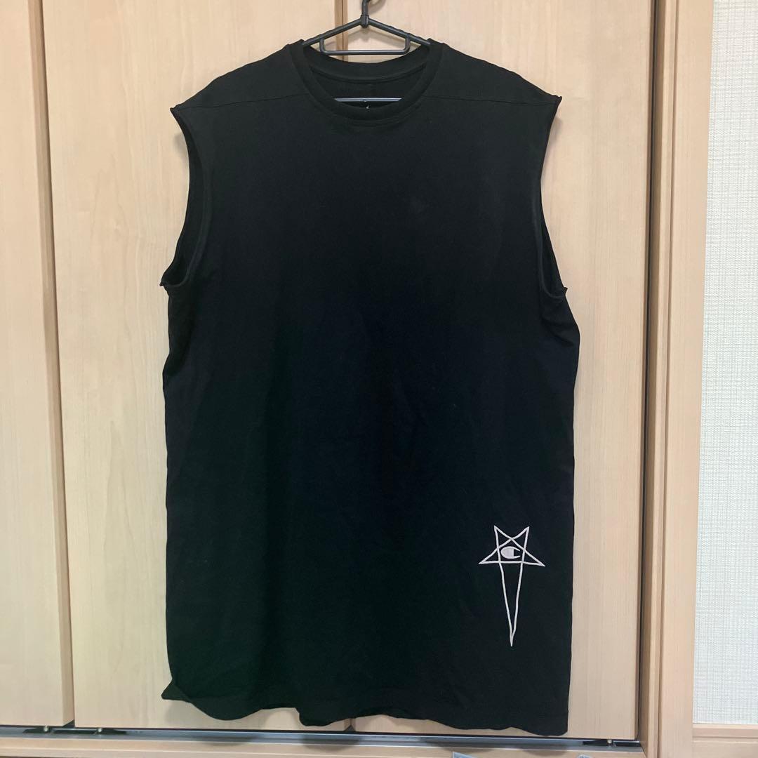 リックオウエンス×チャンピオン　ノースリーブ　XS リックオウエンス×チャンピオン ノースリーブ XS Rick Owens タンク